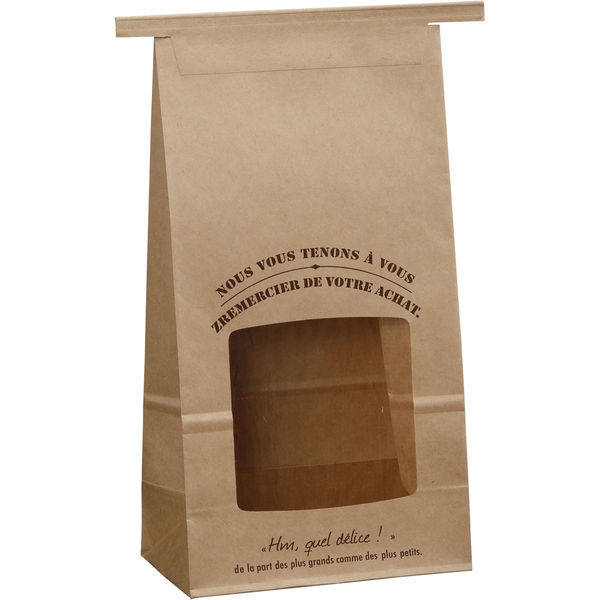水野産業 クラフト ティンタイ紙袋 （3号） クークー （茶） ECG00182 1セット（500枚）（直送品）