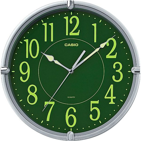 CASIO（カシオ計算機） アナログ 掛け時計 インテリアクロック メタリックシルバー IQ-56SA-8JF 1個（取寄品） 836-2065（取寄品）