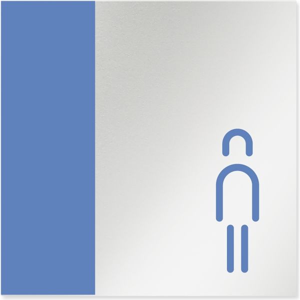 フジタ 医療機関向けルームプレート（案内板） バイカラーデザイン 男子トイレ文字なし 正方形 アルミ 1枚（直送品）
