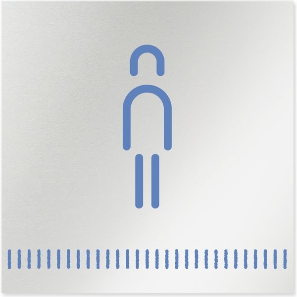 フジタ 医療機関向けルームプレート（案内板） Towelデザイン 男子トイレ文字なし 正方形 アルミ 1枚（直送品）