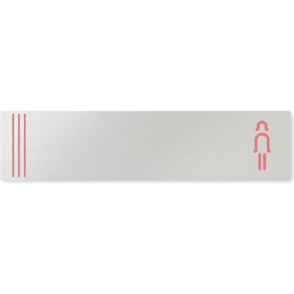 フジタ 医療機関向けルームプレート（案内板） Towelデザイン 女子トイレ文字なし 長方形 アルミ 1枚（直送品）