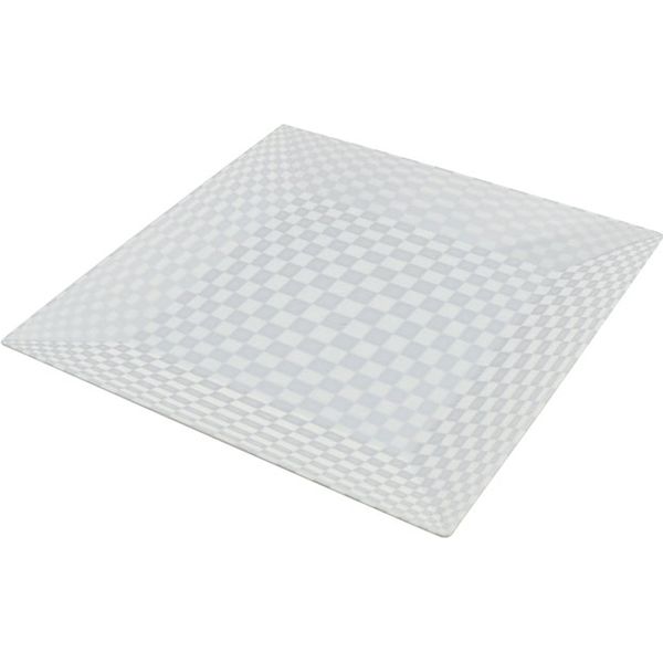 ニシキ 角皿（30）本体 ホワイト・シルバー 2131305520 100枚（10×10）（直送品）