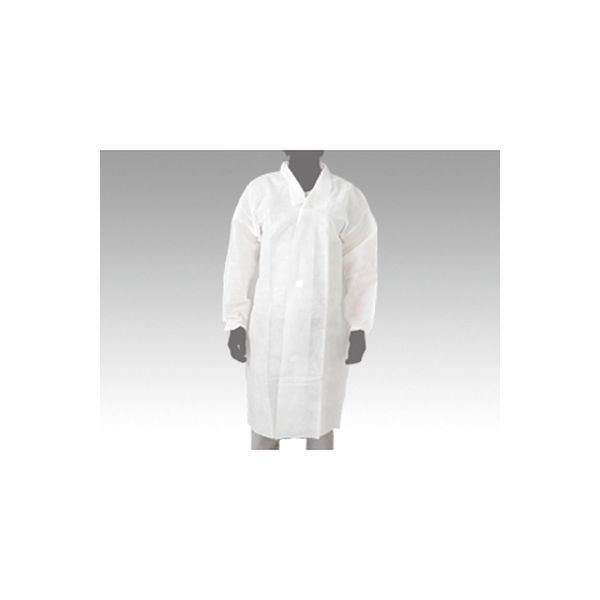 メディテックジャパン 不織布白衣 S マジックタイプ ホワイト 00442209 100枚（50×2）（直送品）