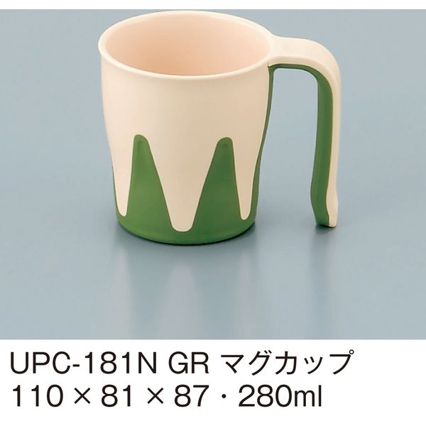 三信化工 マグカップ グリーン UPC-181N-GR 1セット（5個入）（直送品）
