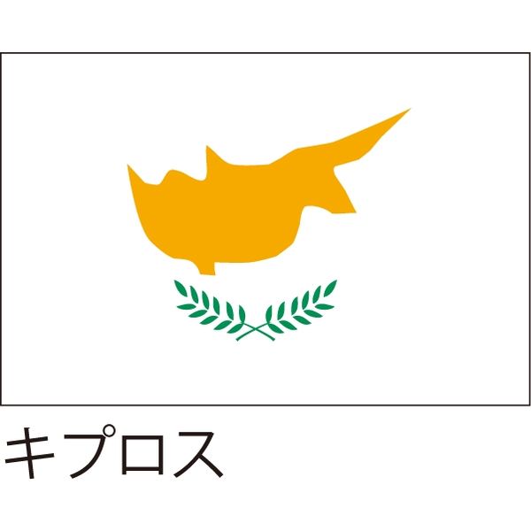 【世界の国旗】服部 応援・装飾用旗 キプロス 105×70cm ポンジ 1枚（直送品）