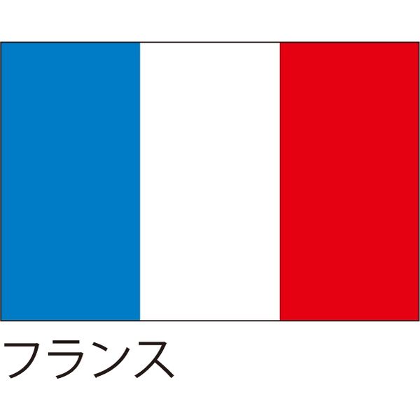 【世界の国旗】服部 応援・装飾用旗 フランス 105×70cm ポンジ 1枚（直送品）