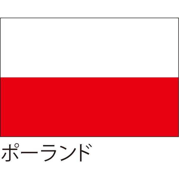 【世界の国旗】服部 応援・装飾用旗 ポーランド 105×70cm ポンジ 1枚（直送品）