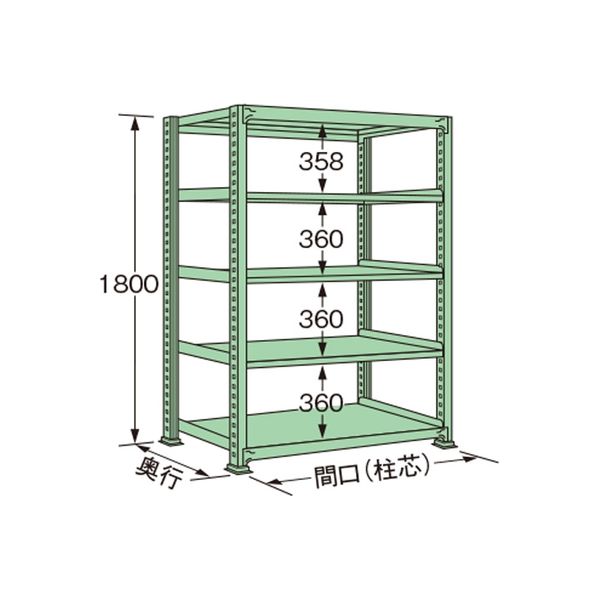 扶桑金属工業 中量ラック MG1815L05T（直送品）