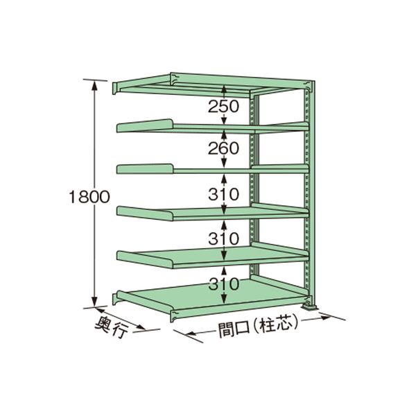 扶桑金属工業 中量ラック ML1812L06R（直送品）