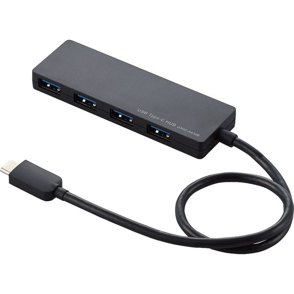 ELECOM ELECOM エレコム製 USB Type-C接続4ポートUSB3.1ハブ U3HC-A430BBK ブラック [管理:1000019677]