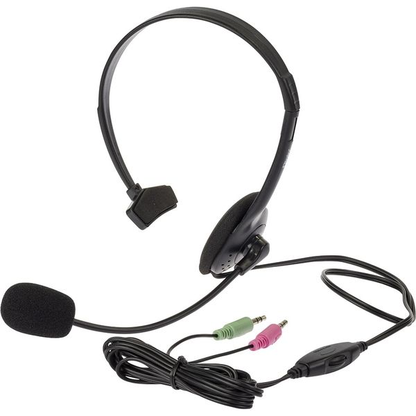 ナカバヤシ ヘッドセット/マイク搭載/ブラック MHM-M27BK 1個（直送品）
