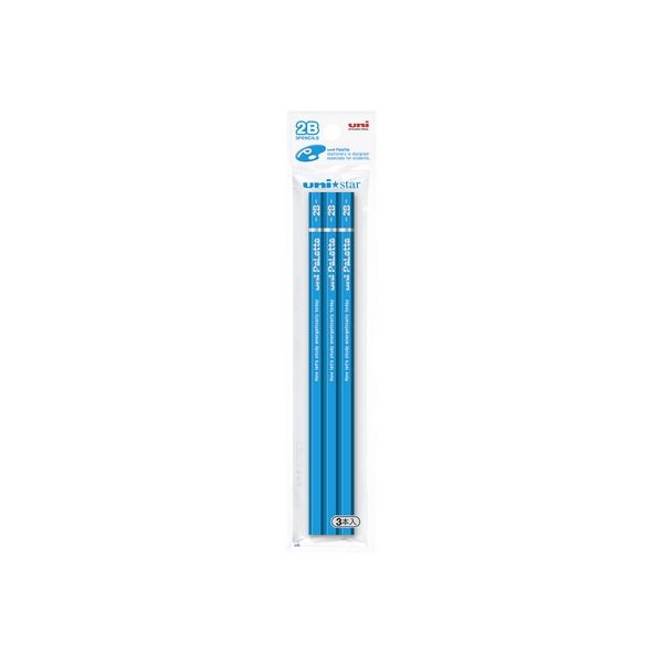 三菱鉛筆 ユニスター 1018（3P PLT水色） 2B US1018 1セット（6パック（3本入））（直送品）