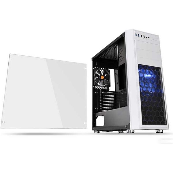 PCケース ミドルタワー ケースファン2基搭載 Thermaltake Versa H26 White /w（直送品）