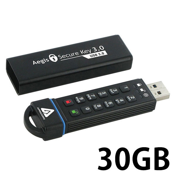 Apricorn Aegis Secure Key - USB 3.0 Flash Drive ASK3-30GB（直送品）