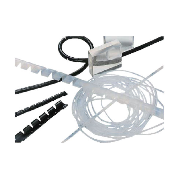 興和化成 KOWA スパイラルチューブ 15X50m ブラック KS-15B 1巻 850-2209（直送品）