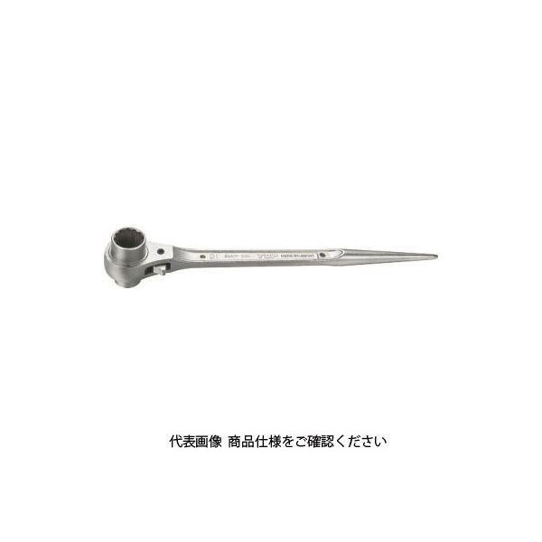 トップ工業 TOP 両口ラチェットレンチ(メッキ仕様) RM-17X19N-ST 1丁 168-0223（直送品）