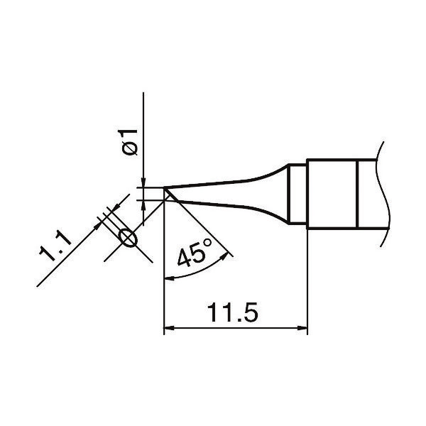 白光 こて先 1BC型 T36-BC1 1本 163-9842（直送品）