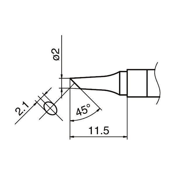 白光 こて先 2BC型 T36-BC2 1本 164-1325（直送品）