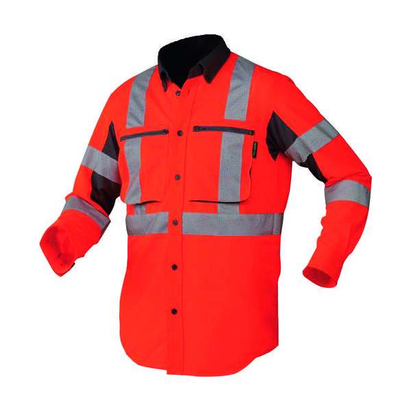 トーヨーセーフティ BT スーパークールサマーシャツ オレンジ LLサイズ TBZ HI-VIS CL3-01OA LL 1着（直送品）
