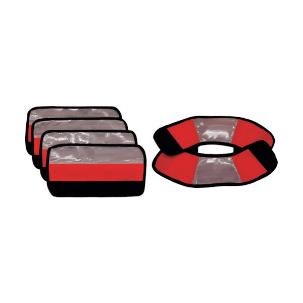 グリーンクロス ハーネス用反射パッド(XW)X型 ホワイト 1122300004 1個 121-9702（直送品）