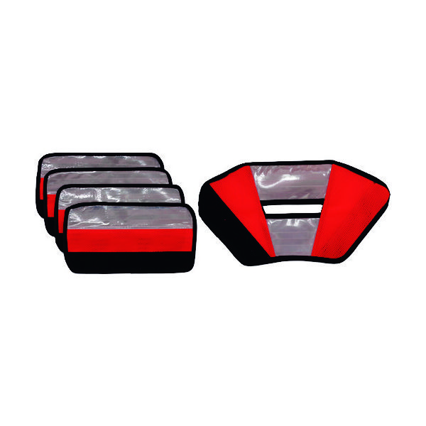 グリーンクロス ハーネス用反射パッド(YW)Y型 ホワイト 1122300002 1セット(5個) 121-6529（直送品）