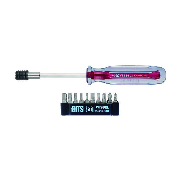ベッセル VESSEL ヘックスドライバーセット(ビット10本付) TDー6310HX 1セット 125-6440（直送品）