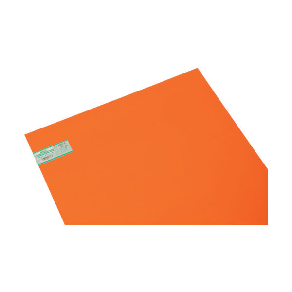光 ポリスチレン板 オレンジ透明 600×900×1.0mm PS9061-6 1枚 820-2065（直送品）
