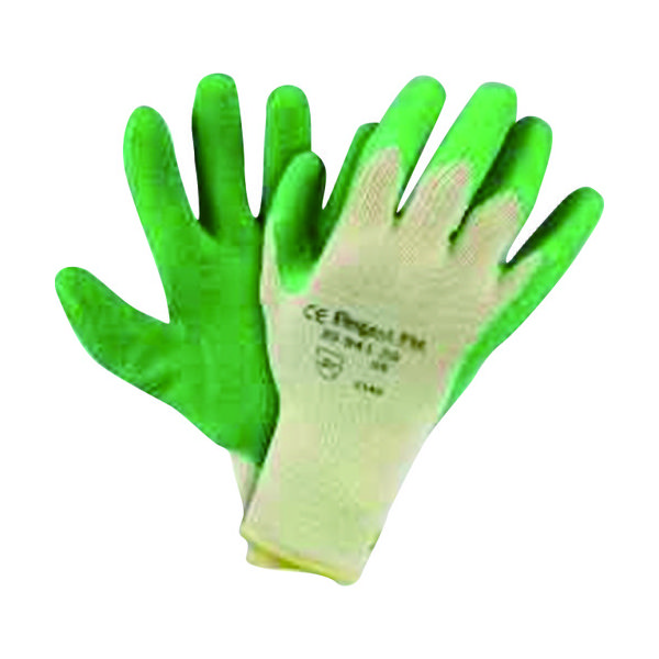 ハネウェル 天然ゴム背抜き手袋 デックスグリップ クリーム×緑 サイズ07(S) 2094138IP-07 1双 116-3648（直送品）