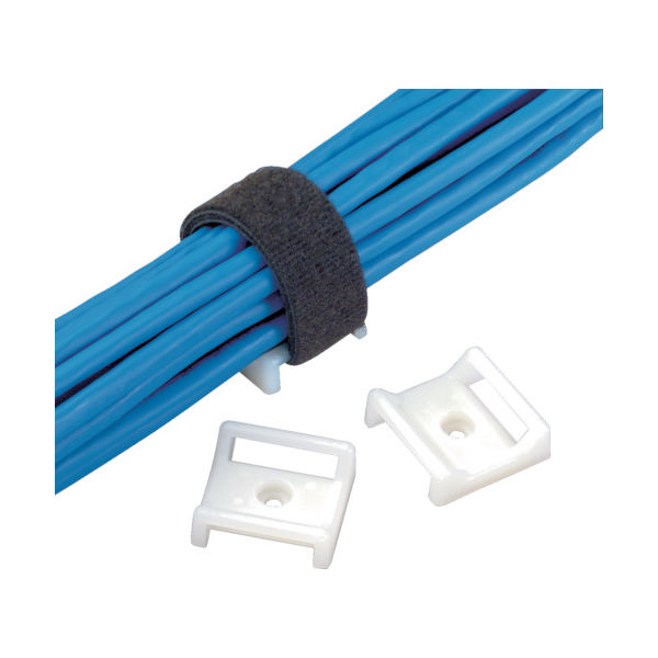 PANDUIT タックタイ用タイマウント ゴム系粘着テープ付ナチュラル25個入 ABMT-A-Q 1袋(25個)（直送品）