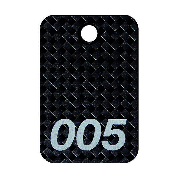 オープン工業 OP 荷札 番号札 四角 大 番号入り1~25 黒 (25枚入) BF-80-BK 1箱(25枚) 149-1636（直送品）