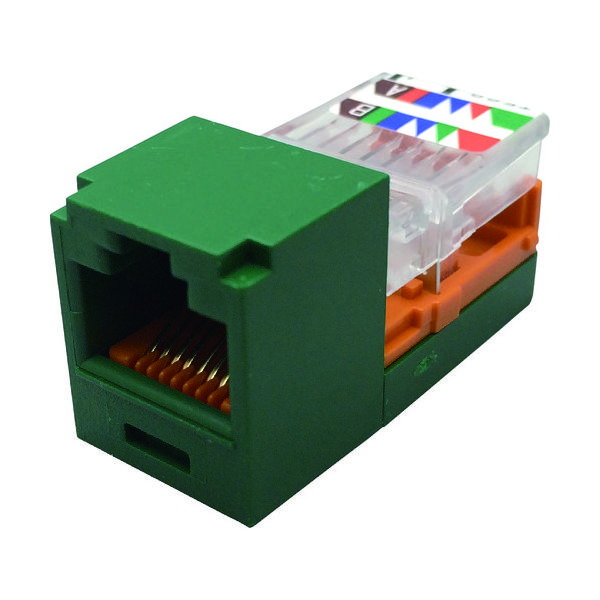 パンドウイットコーポレーション PANDUIT カテゴリ5Eモジュラージャック 緑 CJ588GRY 1個 814-6614（直送品）