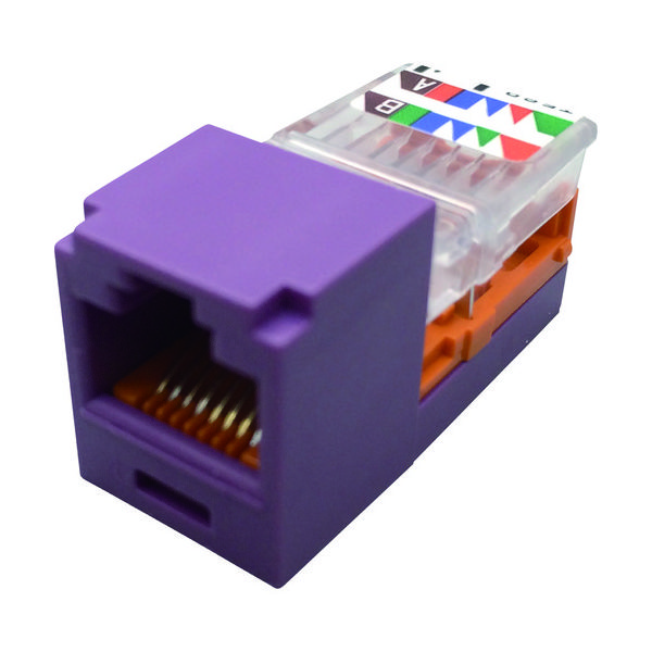 パンドウイットコーポレーション PANDUIT カテゴリ5Eモジュラージャック 紫 CJ588VLY 1個 814-6618（直送品）
