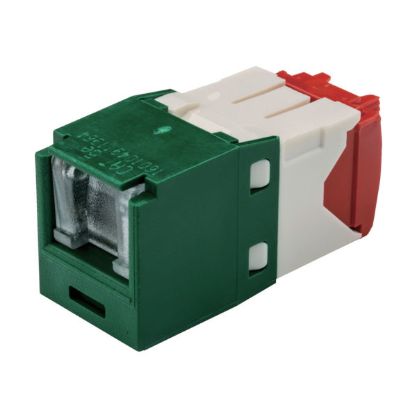 パンドウイットコーポレーション PANDUIT カテゴリ5E シャッター付モジュラージャック 緑 CJH5E88TGGR 1個（直送品）