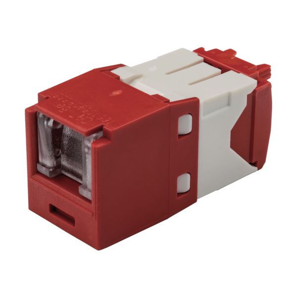 パンドウイットコーポレーション PANDUIT カテゴリ5E シャッター付モジュラージャック 赤 CJH5E88TGRD 1個（直送品）