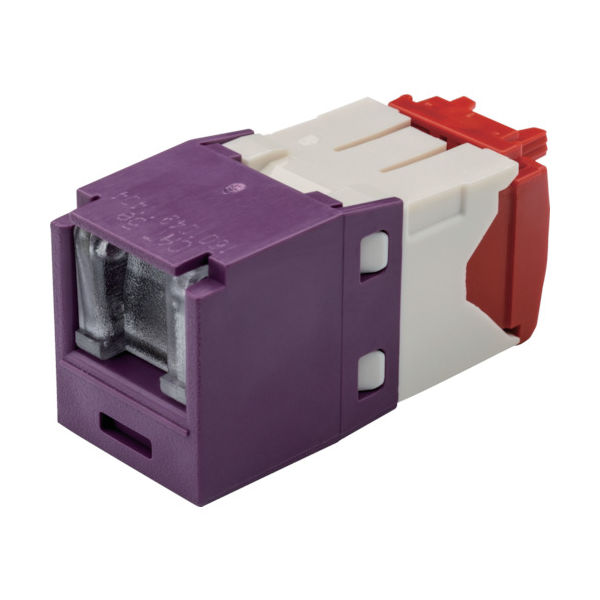 パンドウイットコーポレーション PANDUIT カテゴリ5E シャッター付モジュラージャック 紫 CJH5E88TGVL 1個（直送品）