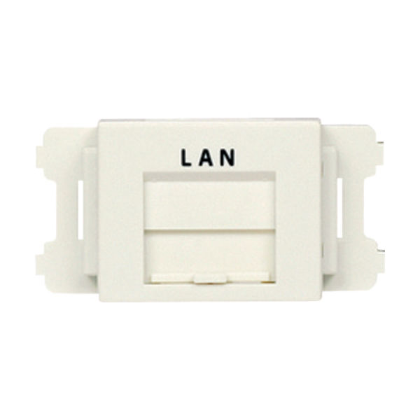 PANDUIT JISプレート用シャッター付きアダプタ 白 LAN (10個入) CMAOSSPLMW-X 1袋(10個)（直送品）