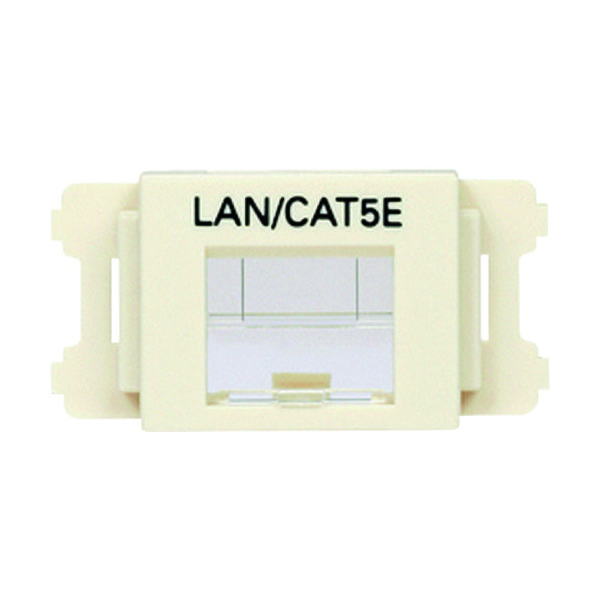 PANDUIT JISプレート用シャッター付きアダプタ オフホワイト LAN・CAT5E (10個入) CMASSP5IW-X（直送品）
