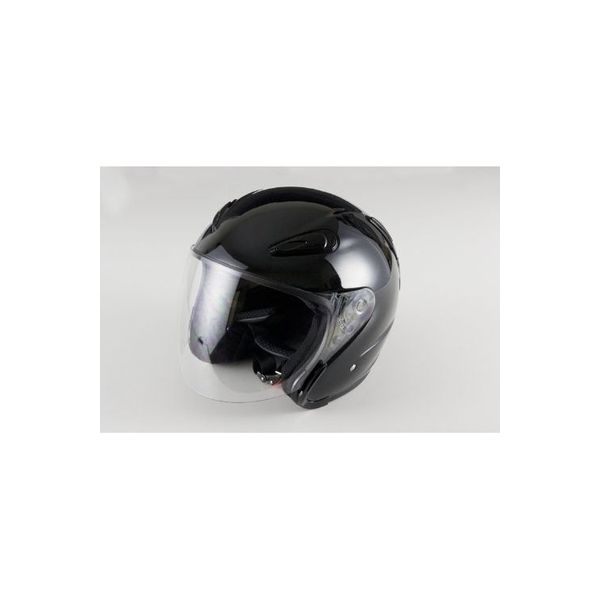 バイクパーツセンター エアロフォルムジェットヘルメット A221 ブラック サイズL 59～60未満 7221（直送品）