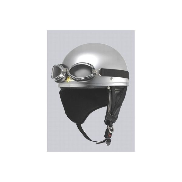 ユニカー工業 ビンテージヘルメット シルバー フリーサイズ BH-18S（直送品）