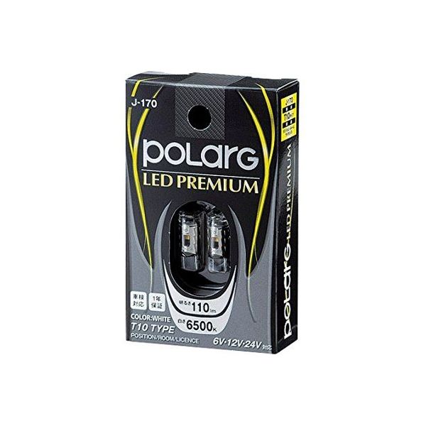 POLARG LEDポジションランプ T10 6500K 110lm P2910W 1セット（2個入）（直送品）