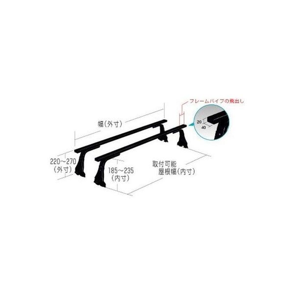 ROCKY キャリア SGRシリーズ スチール+ペイント 最大積載量60kg 10本脚 長尺物・回転灯用 SGR-10（直送品）