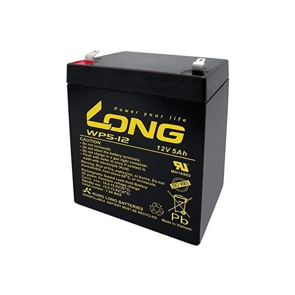 KUNG LONG 産業用鉛蓄電池 12V-5Ah NP5-12/互換 標準系 WP5-12 1個