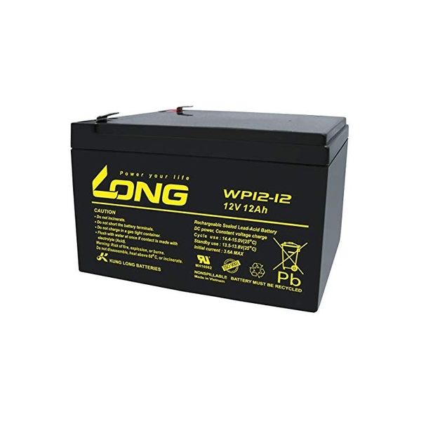 ロング 産業用鉛蓄電池 12V-12Ah PE12V12/互換 標準系 WP12-12（直送品）