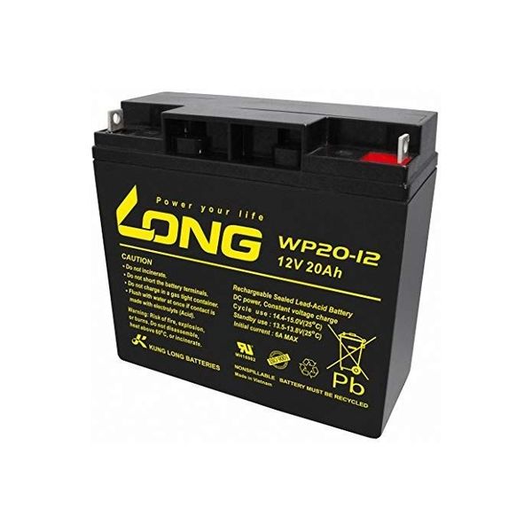 ロング 産業用鉛蓄電池 12V-20Ah PE12V17/HP15-12A/互換 標準系 WP20-12（直送品）