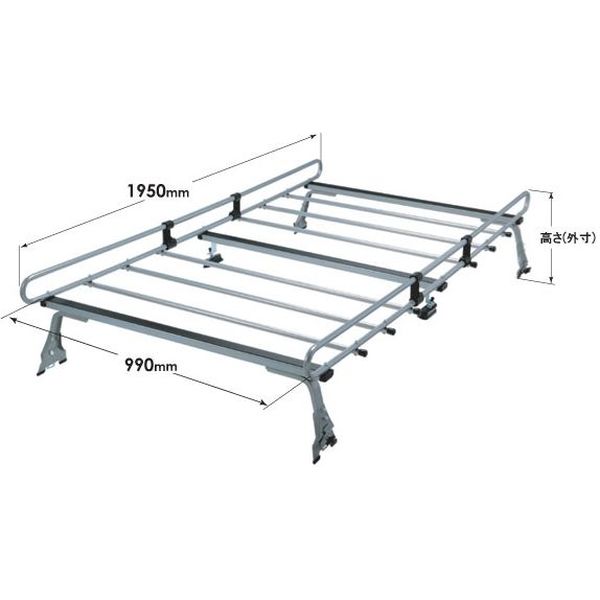低価格ロッキープラス ルーフキャリア ZM-333AH アトレー (S100系) ハイルーフ 6本脚 ユニクロめっき製 優れた耐食性 ルーフキャリア