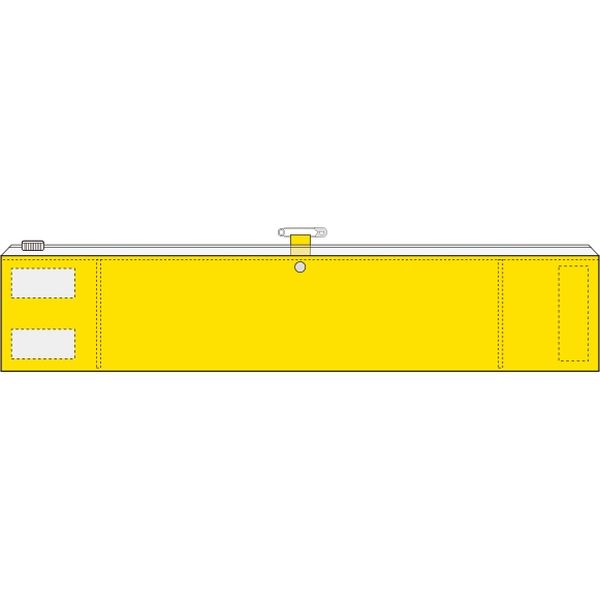 つくし工房 透明ポケット付腕章（ファスナー付）黄地 769-Y 1セット（10枚）（直送品）