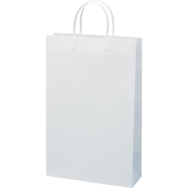 ササガワ 手提げ紙袋 グロス ホワイト B-4 383661 32-71038 1ケース：50枚（10枚ポリ入×5包）（直送品）