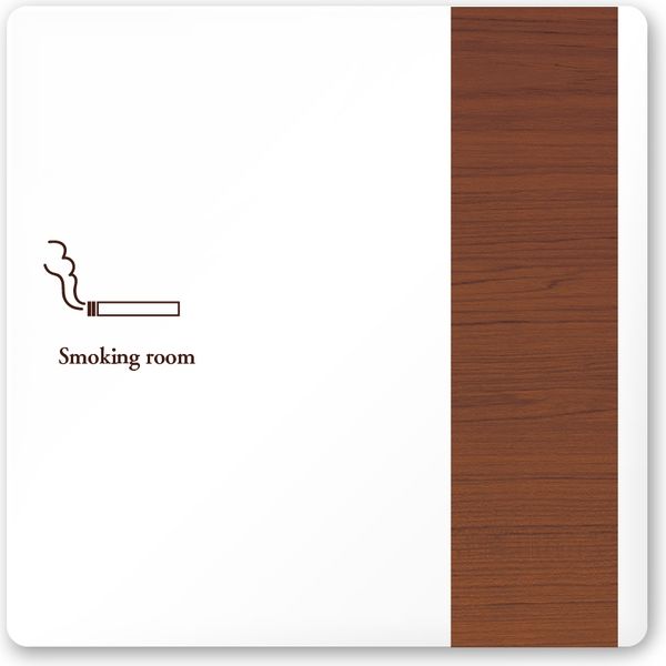 フジタ 飲食向け Mokume A-IM1-0112 喫煙室 平付型アクリル（直送品）