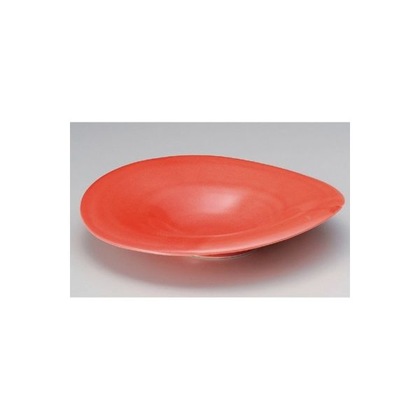 アースモス 美濃焼 盛鉢 中 赤釉ハット型盛鉢 utw-03712205（直送品）