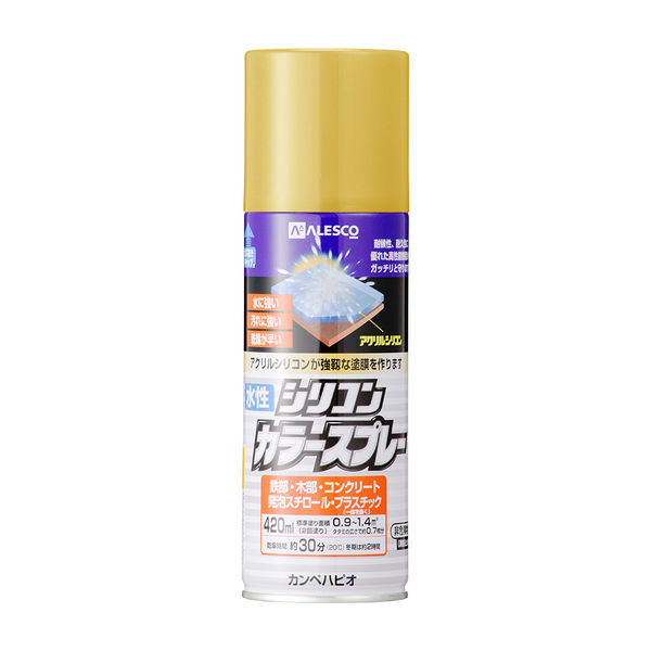 水性シリコンカラースプレー ニューゴールド 420ML #00507654172420 カンペハピオ（直送品）